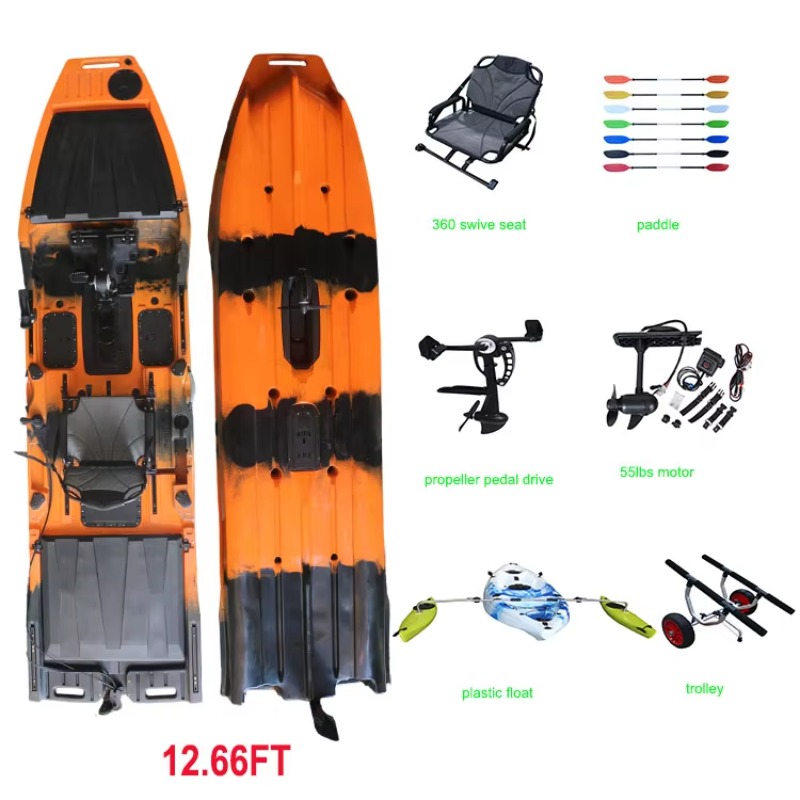Kayak Tunggal Vicking 12.6FT d - Fishing Boat Trolling Motor ulasan dan harga
